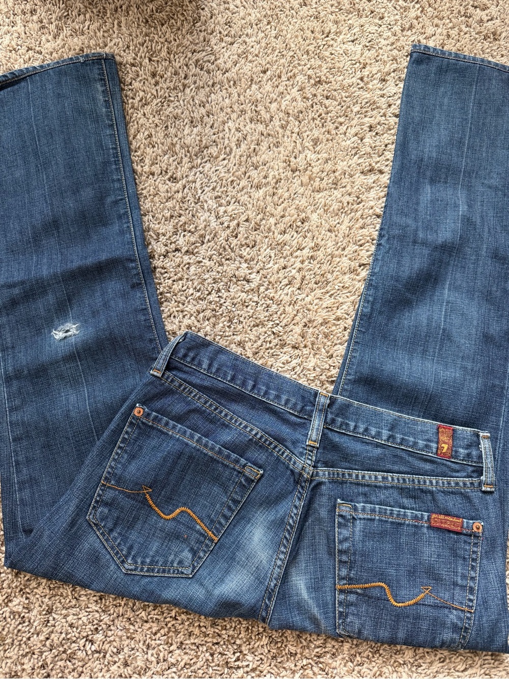 7 For All Mankind Women's Dark Blue Bootcut Jeans